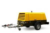 Винтовой компрессор Atmos PDH 76-7 (на шасси, рег. высота, с тормозами)