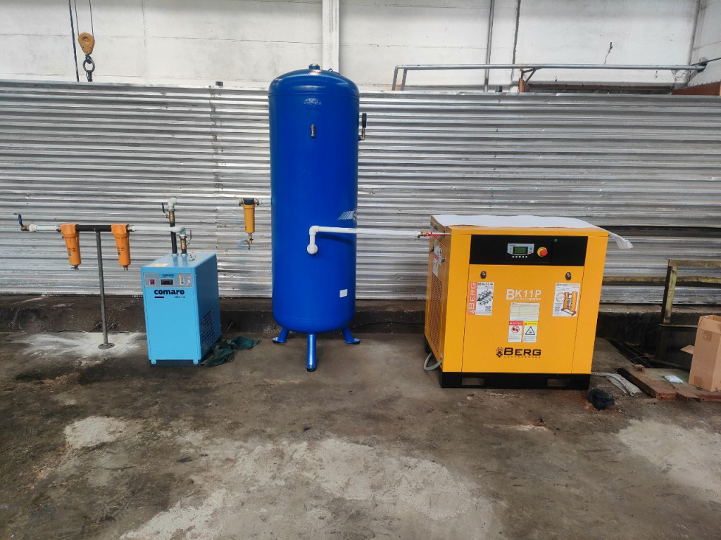 Проект - Винтовой компрессор Berg ВК-11Р 15 бар для Котласского электромеханического завода Проект - Винтовой компрессор Berg ВК-11Р 15 бар для Котласского электромеханического завода