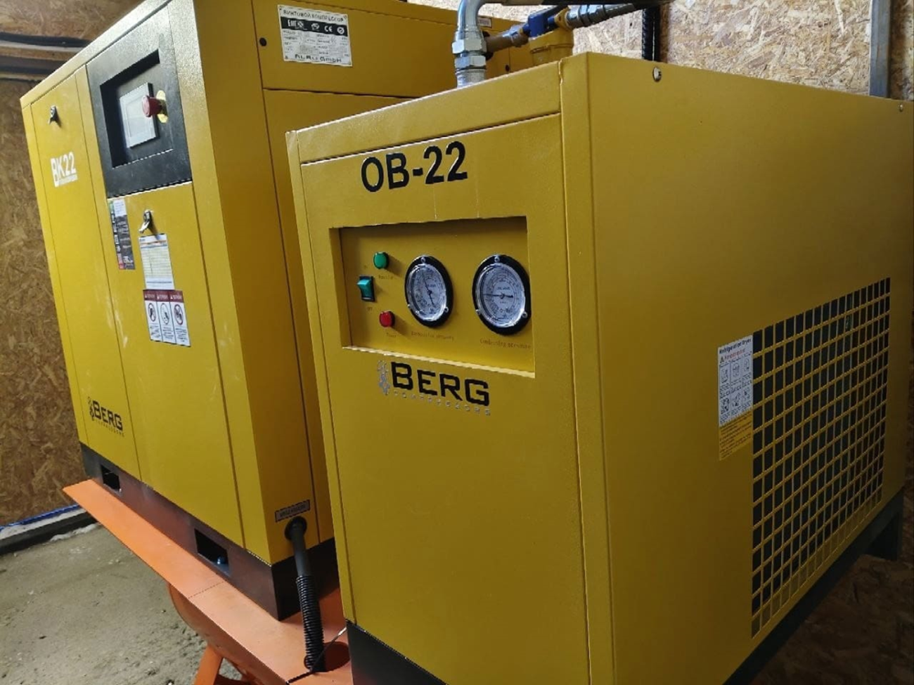Винтовой компрессор BERG ВК-22EO-500 10 бар для ООО ТД РУСИЧИ Винтовой компрессор BERG ВК-22EO-500 10 бар для ООО ТД РУСИЧИ